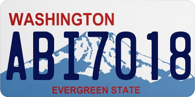 WA license plate ABI7018