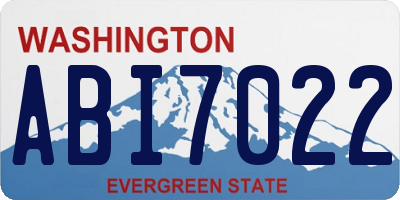 WA license plate ABI7022