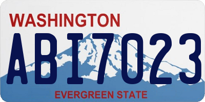 WA license plate ABI7023