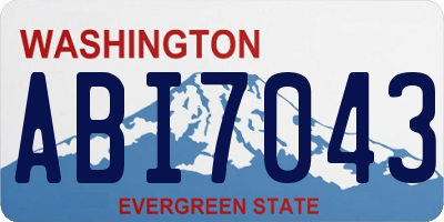 WA license plate ABI7043