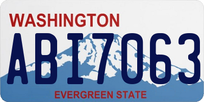 WA license plate ABI7063
