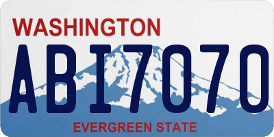 WA license plate ABI7070