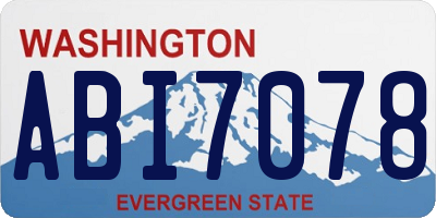 WA license plate ABI7078