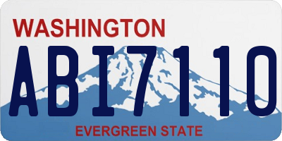 WA license plate ABI7110