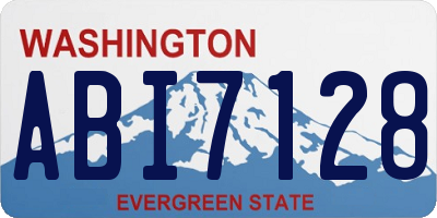 WA license plate ABI7128