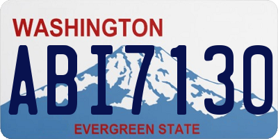 WA license plate ABI7130