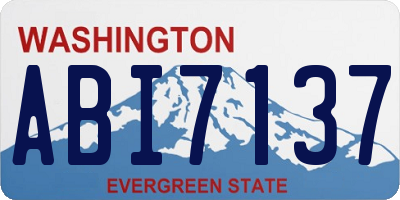 WA license plate ABI7137