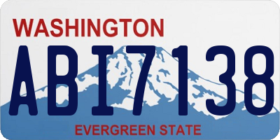 WA license plate ABI7138