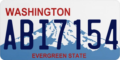 WA license plate ABI7154