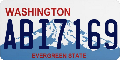WA license plate ABI7169