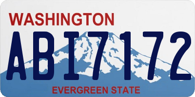 WA license plate ABI7172