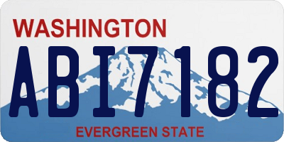 WA license plate ABI7182