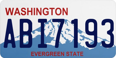 WA license plate ABI7193