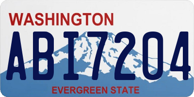 WA license plate ABI7204