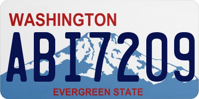 WA license plate ABI7209