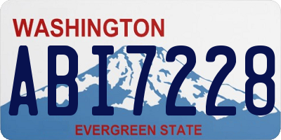 WA license plate ABI7228