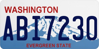 WA license plate ABI7230