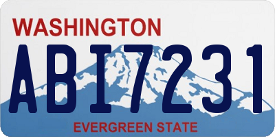 WA license plate ABI7231
