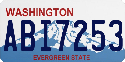 WA license plate ABI7253