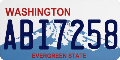 WA license plate ABI7258
