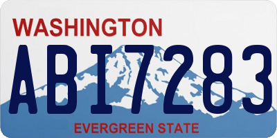 WA license plate ABI7283