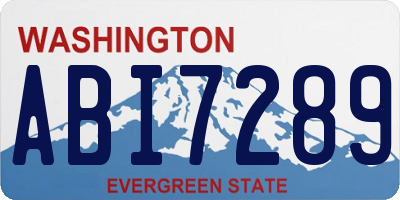 WA license plate ABI7289