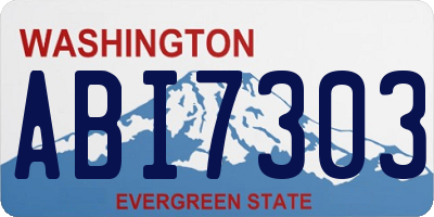 WA license plate ABI7303