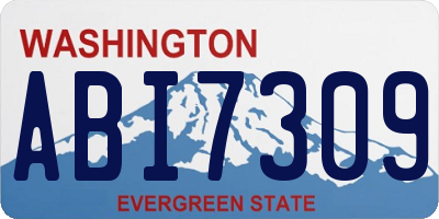 WA license plate ABI7309
