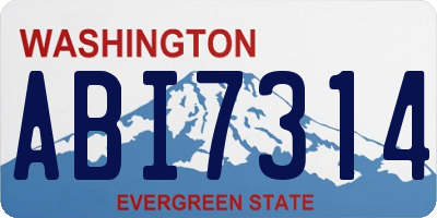 WA license plate ABI7314