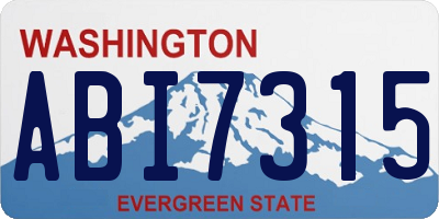 WA license plate ABI7315