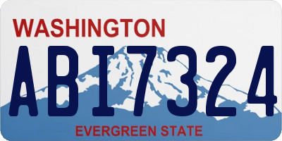 WA license plate ABI7324