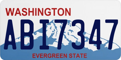 WA license plate ABI7347