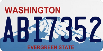 WA license plate ABI7352