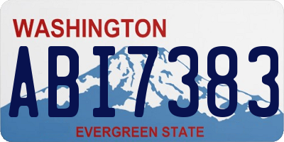 WA license plate ABI7383