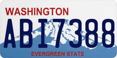 WA license plate ABI7388
