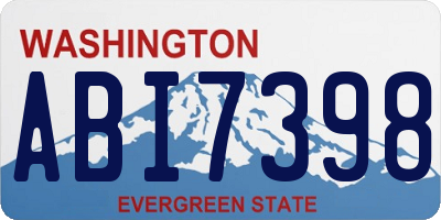 WA license plate ABI7398
