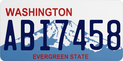 WA license plate ABI7458