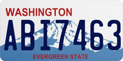 WA license plate ABI7463