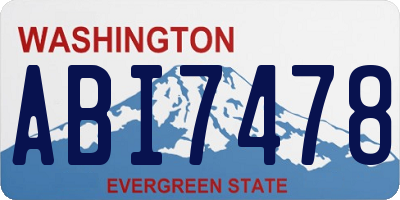 WA license plate ABI7478