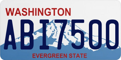 WA license plate ABI7500