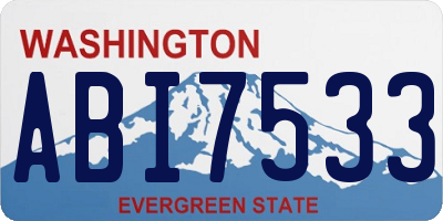 WA license plate ABI7533
