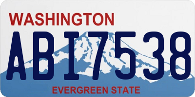 WA license plate ABI7538