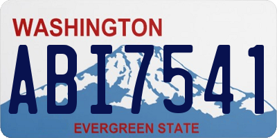 WA license plate ABI7541