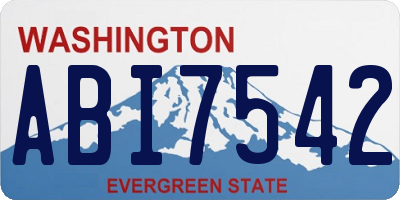 WA license plate ABI7542