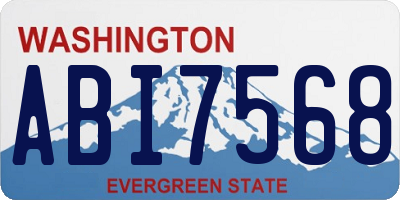 WA license plate ABI7568
