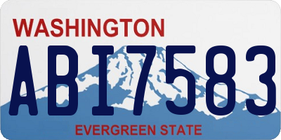 WA license plate ABI7583