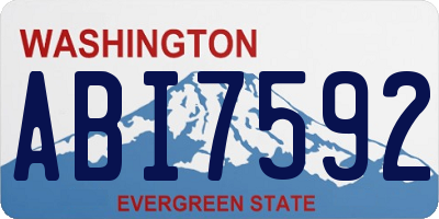 WA license plate ABI7592