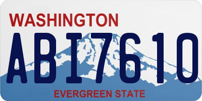 WA license plate ABI7610