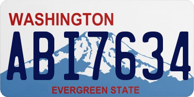 WA license plate ABI7634