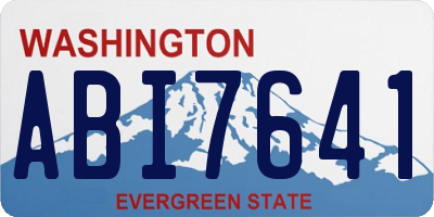 WA license plate ABI7641